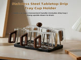 Stainless steel holder - sturdy and dries quickly - removable drip tray - suitable for coffee V1259-DP01-BO-467