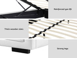 Artiss Bed Frame King Size Gas Lift White TIYO CARDIFF-BEDROOMSUITE-34CM-K