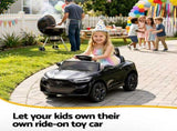 Kids Ride On Car 12V Licensed Ford Electric Toy with Remote Control Horn Music 97x61cm Black RCAR-MSTG-LS-BK