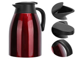 2L Insulation Pot Stainless Steel Vacuum Thermal Kettle Jug for Home Office TravelRed V1294-YM0718-3118210026311