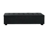 Artiss Storage Ottoman Blanket Box 97cm Linen Charcoal OTM-L2-LINEN-CHA