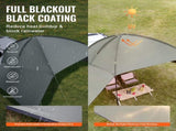 Vehicle Awning, Large 10' x 7' Shade Coverage Car Side Awning, PU2000mm UV50 Car Awning with V952-QCCPBXS10X7FJ8FWTV0