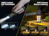 Rechargeable 3-in-1 Camping Light with Mosquito Repellent & Dual Heating Bright Flashlight, Warm V1107-CS-QWLYD
