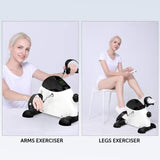 Powertrain Portable Mini Trainer Exercise Machine Home Gym Pedal Bike Cycle Legs and Arm MBIKE-90A-WH