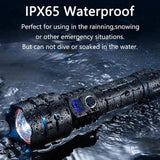 Gift Box LED Self-Defense Flashlight - Powerful Rechargeable Type-C LED Torch with Digital Display V888-ELOSUNG13035