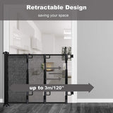 Retractable 3M Doorways Hallways Stairs Baby Gate Dog Pet Gate Indoor Outdoor Safety Gates V324-HO-GATEBK3M