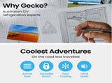 GECKO 70L Portable Bar Fridge and Freezer 12V/24V for Camping, Caravans, Black V219-CAPFCHGEKA07B