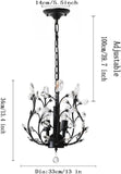 Crystal Chandeliers Lighting, 3 Light, Vintage V178-23651