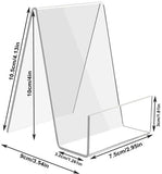 Transparent bookcase - Acrylic display rack - for books, photos, brochures - Set of 12 V1188-ZXY-131-087