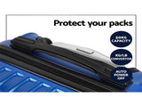 Wanderlite 20-28 Inch Luggage 2Set with TSA Lock Spinner Carry On Hard Shell Travel Suitcase Luggage LUG-ABS-CLA-2SET-BU