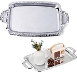 Tray - Stainless steel tray - Snack and fruit bowl for the desk - Rectangular storage tray V1188-ZXY-131-939