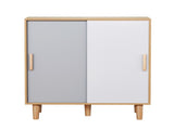 Artiss Shoe Cabinet 30 Pairs Sliding Doors FUR-T-SHOE-SLD01-WD-AB
