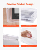 Scrapbook Paper Storage 4 Pack Stackable Plastic Board Game Boxes Clear Case V952-JTZCCHTZBHTCKPJCFV0