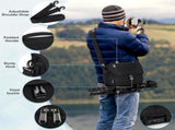 Anti-Theft Camera Shoulder Bag, Waterproof Polyester DSLR Camera Bag with Padded Compartments for V1237-ZY-917-075
