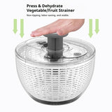 3.6L Press-Type Salad Spinner, Multifunctional Vegetable Dryer, Household Fruit Washer Drain Basket V1265-AE-008-01