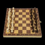 Chess Board Games Folding Large Chess Wooden Chessboard Set Wood Toy Gift V63-835571