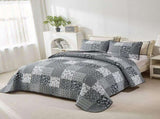 Lush Blush patch Floral 3 Pc Bedspread & Pillow Cover Set V745-AC090358Q13U