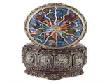 Vintage Music Box with 12 Constellations Rotating Goddess Twinkling LED Light V1294-YM0901-JY20436-04