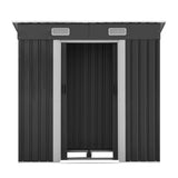 Giantz Garden Shed 1.94x1.21M Sheds Outdoor Storage Workshop House Tool Shelter Sliding Door SHED-FLAT-4X6-AB