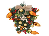 Christmas Wreath Handcrafted Exquisite Reusable Christmas Wreath Pendant Christmas Door Wreath for V1294-YM0512-3115220135211