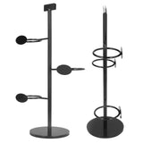 Cup Holder 3 Holes Black Appearance Iron Material Simple Stylish Cup Display Stand for Party V1294-YM0523-3117220076011