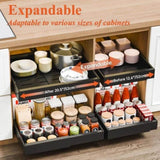 CARLA HOME 2 Pack Pull Out Cabinet Organizer Expandable for Cabinets with Adjustable Slide Out V178-36208