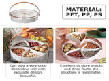 White Divided Fruit Tray for Snacks and Dried Fruits V1366-AZ2-W-21833
