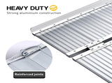Kartrite 4ft Aluminium Foldable Wheelchair Ramp Non-Slip R02 Silver RAM-WCR-R02-4FT