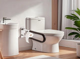 Toilet Safety Rail, 76.5 cm U-Shaped Handicap Bar, Foldable Senior Safety Pole, Flip Up Toilet V952-CSFSWZTKFZ305ODGSV0