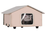 Elevated Heated Cat House, Outdoor Kitty Shelter Timer, 600D Oxford Cloth Foldable Cat Shelter V952-FWSBYMBHSNJBXCGRFV3