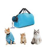 Multifunctional Air-Mesh Cat Grooming Bag with Suction Cup Fixation Breathable, Quick-Dry, V1341-ZY-LSMVE8GQ-BLUE