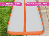 Powertrain Airtrack 20cm Thick 4m x 1m Inflatable Gymnastics Tumbling Mat Air Track - Orange IFM-HL-401-ORG