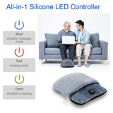 USB Heated Foot Warmer Electric Foot Heating and Vibration Massage Plush USB Powered Winter Foot V888-ELOSUNG54383