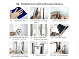 CHUANGDIAN Manual Soap Dispensers with Double Sided Foam Tape Wall-mounted Three Chamber Box V1294-YM0901-H23231W