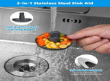 Upgraded 3 in 1 Bathroom and Kitchen Sink Drain Strainer V1258-DP02-C-834