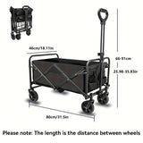 250KG Load Capacity 300L Large Capacity Heavy Duty Foldable Beach Car - All-Terrain Foldable V1106-HELYC-001