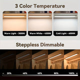Silver Motion Sensor Light Rechargeable Led Light Dimmable Light 3 Light Color 2-Pack V1347-124-SIL-99665