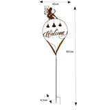 Welcome Garden Stake w Fairy Bells 87cm V637-71671WEL