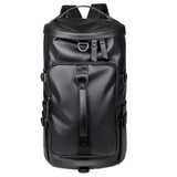Black Large Capacity Men's Travel Backpack with Shoe Compartment - Water-Resistant Coated Fabric V888-ELOSUNG18415