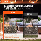 Gas Fire Pit Wind Guard for Square Fire Table, 543 x 543 x 191 mm Clear Tempered Wind Guard for V952-HKFFZGHBLZFXI4JMNV0