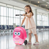 VEVOR Ride-on Luggage 20-inch Kids Scooter Suitcase with Flash Wheels Pink V952-FDDQXXLX20INHPZ8K001V0