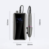Portable Rechargeable Electric Nail Drill with LCD Display - High-Speed Professional Manicure and V888-ELOSUNG57281