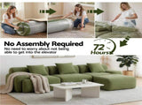 Artiss 300cm Modular Sofa Bed Comfort L-Shaped Sectional Boneless Couch Green SBED-O-CDY-4S-GN-ABC