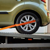 Ratchet Tie Down Straps Kit, 5.08" x 304.8" Tire Straps, 2500kgs Working Load, 11023 LBS Breaking V952-CLJGTJC42X1208QGAV0
