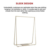 Gold Clothing Retail Shop Commercial Garment Display Rack V63-837021