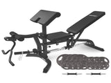 CORTEX BN-11 Exercise FID Bench 79kg Standard Tri-Grip Weight Plate and Dumbbell Package V420-CSBN-BN11-A