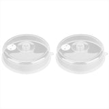 2pcs Microwave Cover PP Reusable Safe Harmless Food Guard Lid for Heat Preservation V1294-YM0901-3118210256011