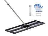 Updated Lawn Leveling Rake with Roller, 30" x 10" Stainless Steel Lawn Leveler with 83.9" Adjustable V952-CPPZPEKGLK104T4UG002V0
