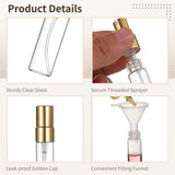100PCS Mini Spray Bottles, 0.17oz/5ml Refillable Glass Perfume Bottles, Portable Travel Sample V1369-AZ3-W-08759