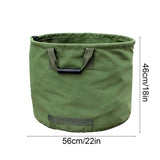 30Gal Canvas Garden Leaf Bag Heavy Duty Yard Waste Tote Waterproof Tear Resistant With Rubber Grip V1370-AZ4-09104